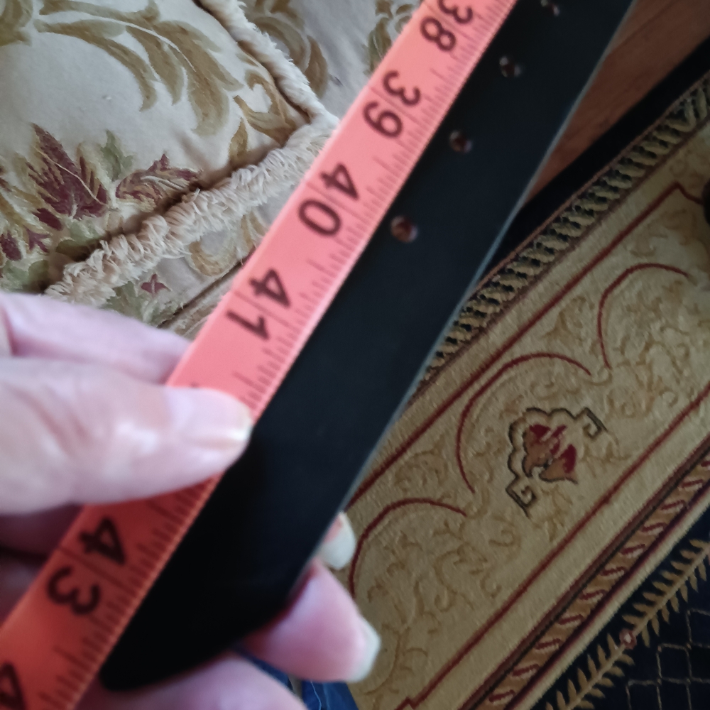 New Elegant Black Belt with Shiny Silver Buckle Size 38 - Picture 6 of 6